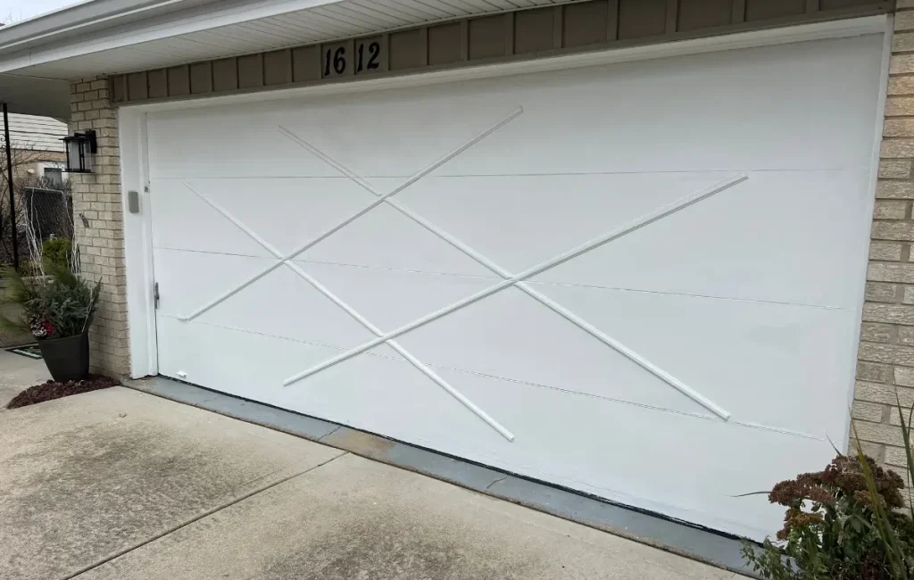 White garage doors