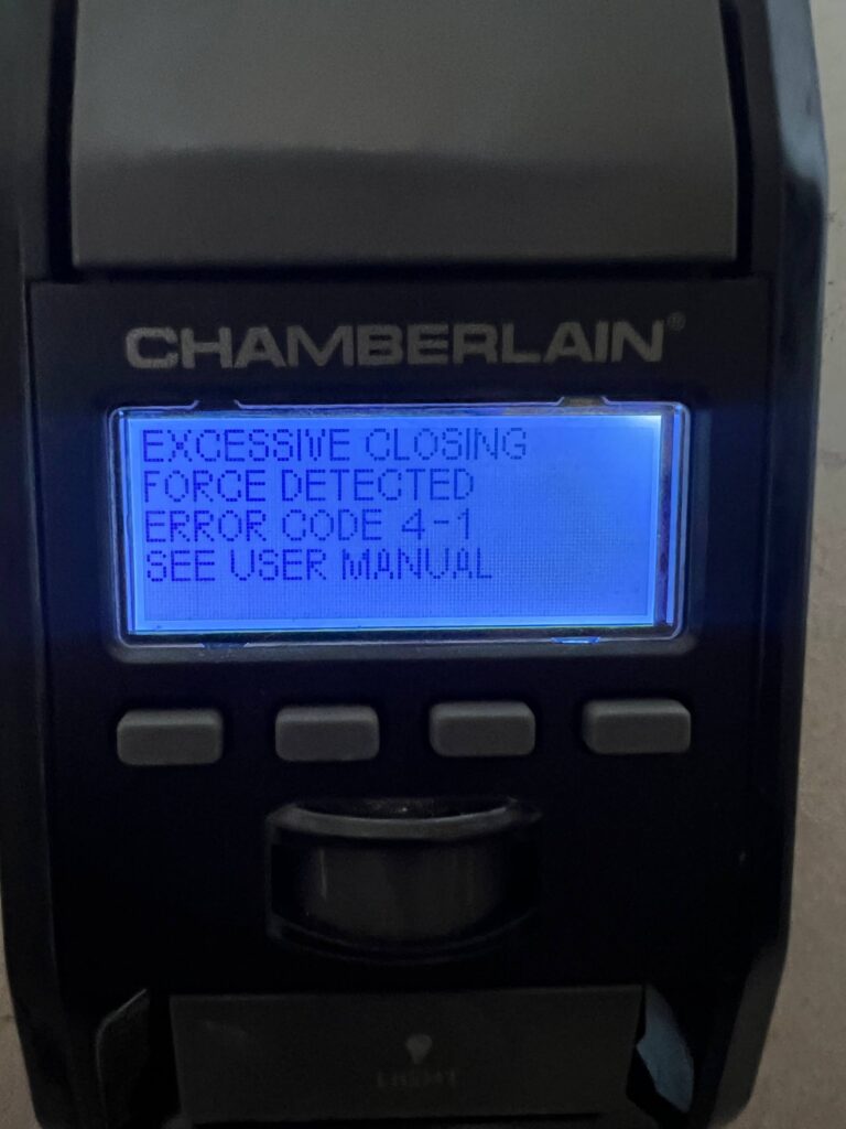 Garage Door Spring Replacement On Valley Rd, Lake Forest, Il Error Code4-1 On Display