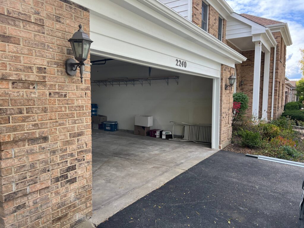 opened garage door
