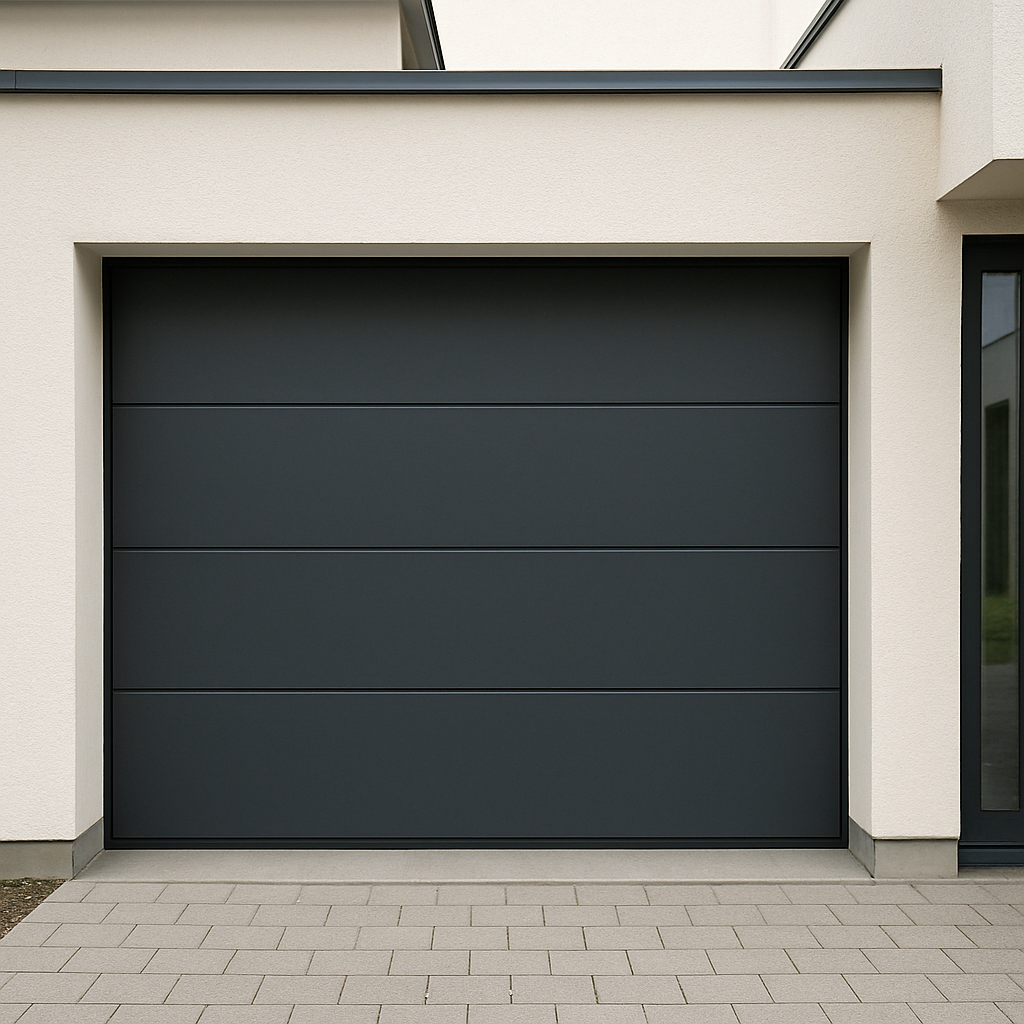 New black garage door