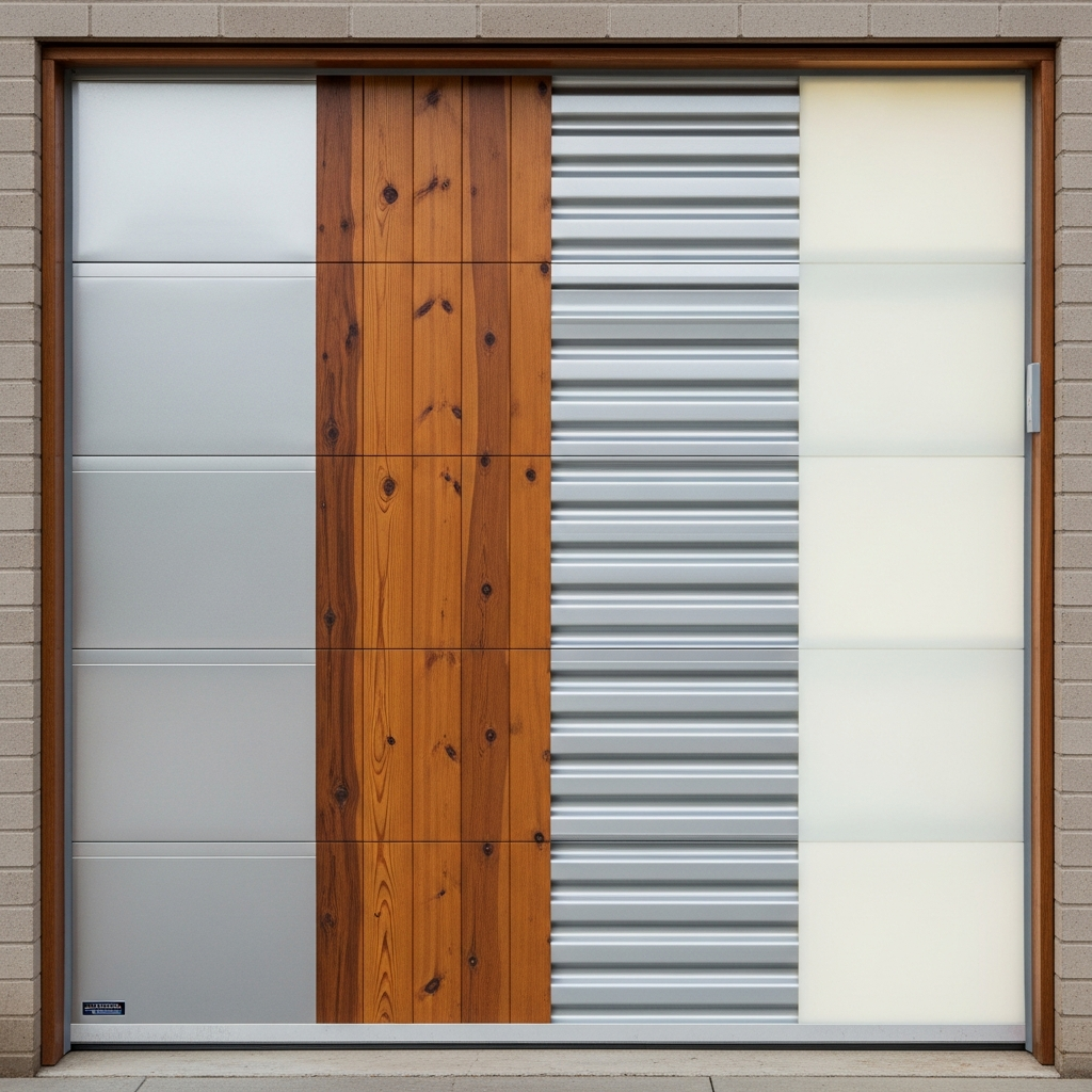 types of garage door materials