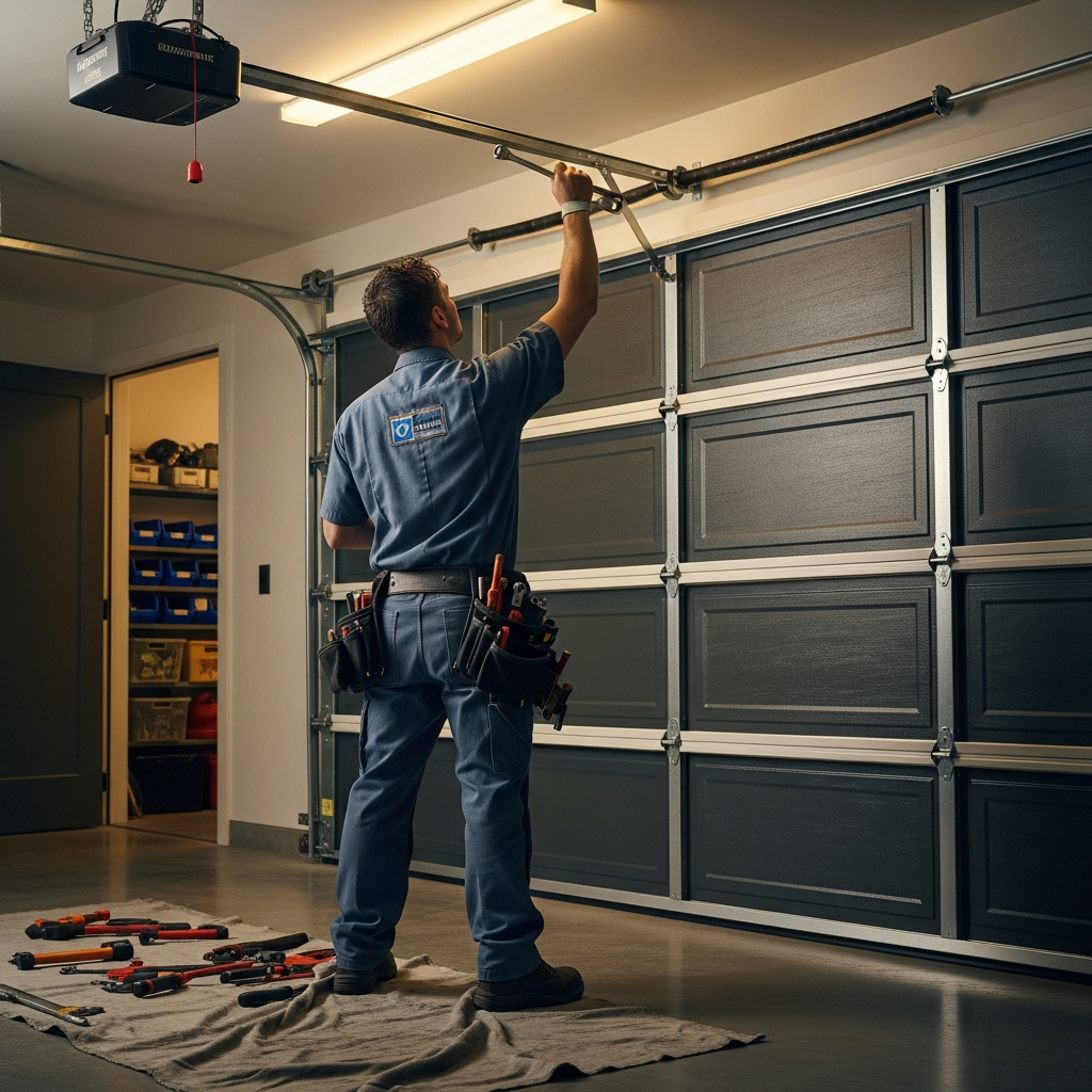 A Specialist Services Black Garage Doors