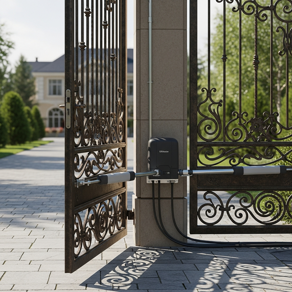 Gate With A Gate Opener