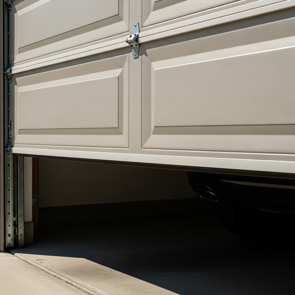 Halfopened Sectional Garage Door