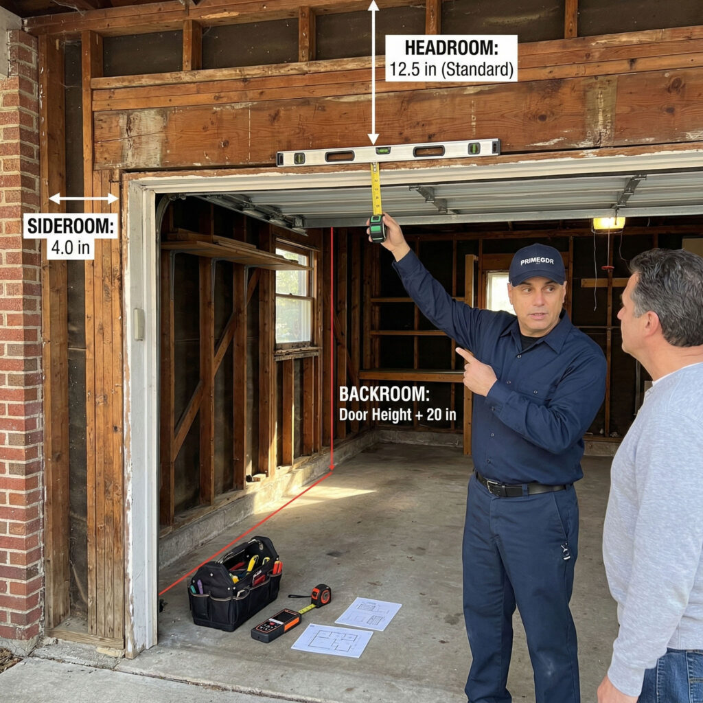 Garage Door Professional Dmytro Shevchenko Performing A Site Readiness Audit In Nw Chicago By Primegdr