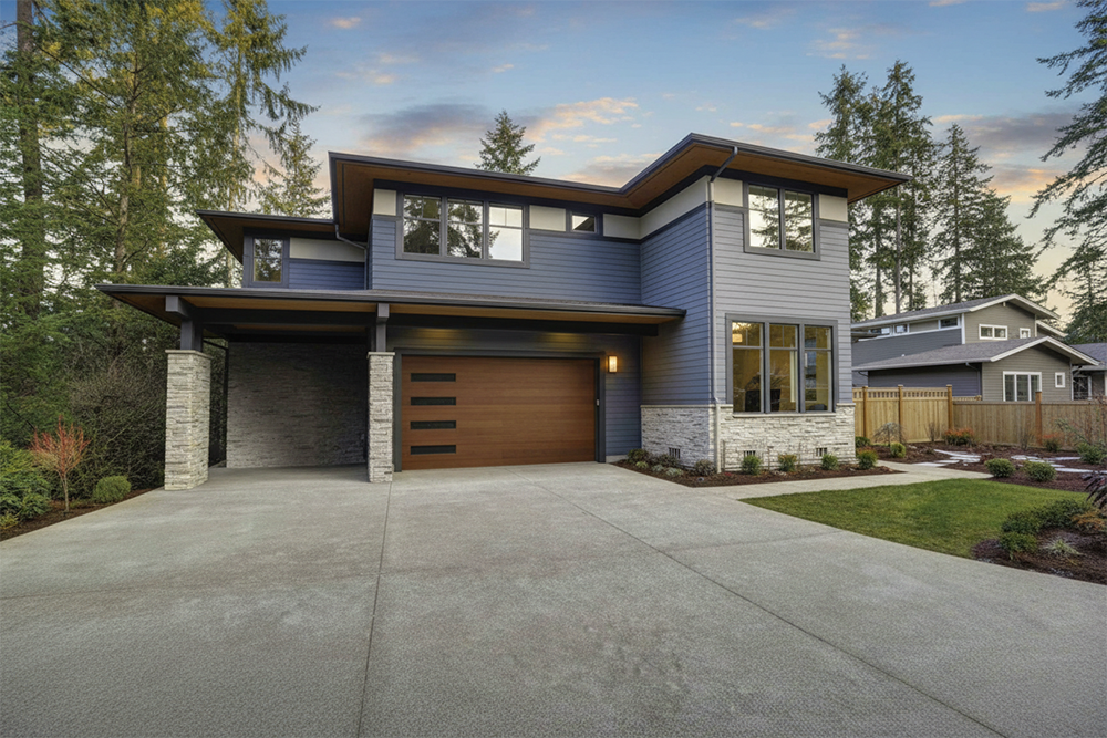 Style Garage Doors: 2026 Guide To Popular Designs &Amp; Trends For Chicago Homes Modern Two-Story Home Featuring Custom Wood-Tone Garage Door Options Installed By Lead Contractor Dmytro Shevchenko In North West Chicago.