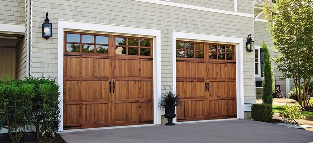 Style Garage Doors: 2026 Guide To Popular Designs &Amp; Trends For Chicago Homes Side-By-Side Wooden Carriage-Style Designs Featuring Windows And Decorative Hardware As Premium Garage Door Options, Installed By Lead Contractor Dmytro Shevchenko In North West Chicago.